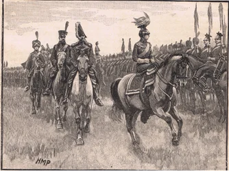 The Queen of Prussia reviewing the army AD1806